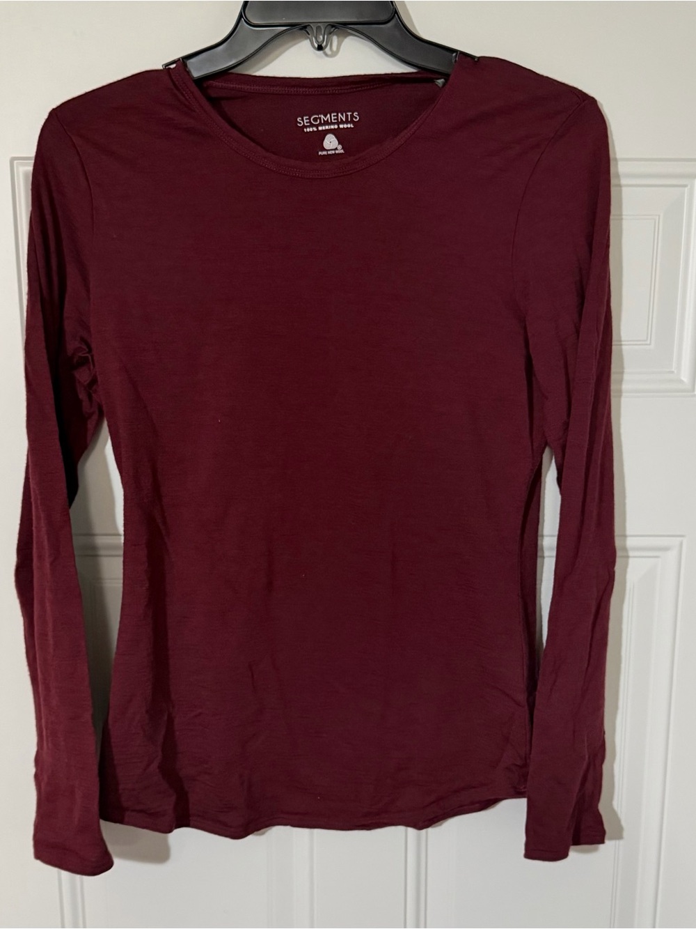 Segments Women's Merino Wool Long Sleeve Top Shirt Merlot Melange small Hiking